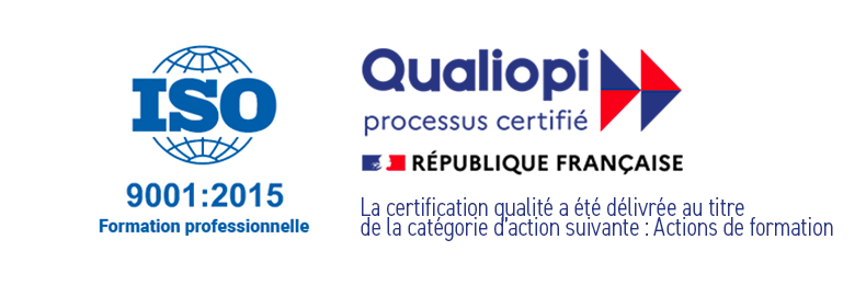 Certifications Qualité ISO 9001:2015 et QUALIOPI